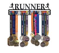 NITTEB Porta Medaglie Running Runner Parete da Muro Marathon Medal Display And Holder Medagliere Medal Hanger Uomo (Maschile Nero)