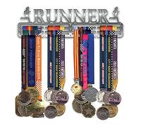 NITTEB Porta Medaglie Running Runner Parete da Muro Marathon Medal Display And Holder Medagliere Medal Hanger Uomo (Femminile Acciaio)