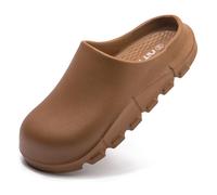 NITTI Zoccoli da donna con supporto per arco plantare EVA zoccoli da giardino per le donne Comfort Slip-on Outdoor Beach Mules Sandalo da donna classico chiuso Toe zoccoli, Marrone chiaro, 11-12