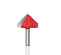 NITVIA 1pc 8mm Codolo V Forma scanalatura frese CNC Fresa in Metallo Duro Integrale 60 90 120 150 Gradi Lavorazione del Legno Fresa Punte for Incisione (Size : 8X38XR150)