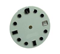 NITVIA 1PC Movimento NH35 Corona ore 3 Corona ore 3,8 Quadrante impermeabile da 28,5 mm Quadrante dell'orologio(White)