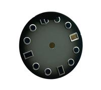 NITVIA 1PC Movimento NH35 Corona ore 3 Corona ore 3,8 Quadrante impermeabile da 28,5 mm Quadrante dell'orologio(Black grey)