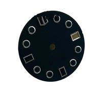 NITVIA 1PC Movimento NH35 Corona ore 3 Corona ore 3,8 Quadrante impermeabile da 28,5 mm Quadrante dell'orologio(Black)