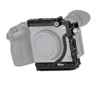 Nitze Mezza gabbia per fotocamera Sony FX2, compatibile con impugnatura Sony XLR, con morsetto per cavo HDMI, guida NATO superiore staccabile, pattino freddo integrato, guida NATO e sgancio rapido per