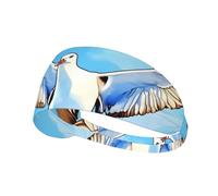 NIUBADAO Fascia elastica sportiva con gabbiani in volo, unisex, assorbe l'umidità ed elimina il sudore in eccesso, adatta per sport come calcio, corsa, yoga, ecc., nero