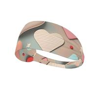 NIUBADAO Fascia elastica sportiva con motivo amore, unisex, assorbe l'umidità ed elimina il sudore in eccesso, adatta per sport come calcio, corsa, yoga, ecc., nero