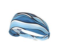 NIUBADAO Waves Lapping at The Rocks, fascia elastica per lo sport, unisex, assorbe l'umidità ed elimina il sudore in eccesso, adatta per sport come calcio, corsa, yoga, ecc., colore nero