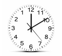 NIUBB 30 CM Orologio da parete antiorario inverso in senso antiorario conto alla rovescia Design semplice Orologio da parete per soggiorno Orologio da parete stampato al contrario