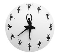 NIUBB Orologio da parete con tempo di danza classica Ballerina Ballerina Orologio da parete decorativo Orologio speciale Lancette Decorazioni per la camera delle ragazze Regalo - 30cm