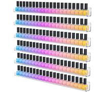 NIUBEE Mensola da parete in acrilico per smalti (61 cm, confezione da 6 pezzi)