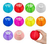 Niuhong 10 Pcs 3in Mini Lanterna Rotonda Lanterne Tessuto Piccole Lanterne Decorazione Stanza Lanterna Appesa Giardino Balcone Dentro e Fuori Festa Compleanno Matrimonio Battesimo (colore)