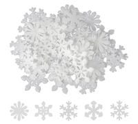 Niuhong 100 Pcs Adesivi Murali Fiocchi Neve Luminosi Adesivo 3D Fiocco Neve Fluorescente Adesivi Murali Bambini Adesivi Luminosi Bagliore Nel Buio Interruttore Adesivo (bianco)