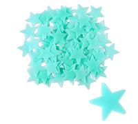 Niuhong 100 Pcs Decalcomanie Parete Fluorescenti Decorazione Adesiva Stella 3D Soffitto Decalcomanie Da Muro Stella Camera Da Letto Adesivo Stelle Luminose Adesivo Interruttore Della Luce (blu)