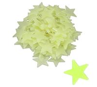 Niuhong 100 Pcs Decalcomanie Parete Fluorescenti Decorazione Adesiva Stella 3D Soffitto Decalcomanie Da Muro Stella Camera Da Letto Adesivo Stelle Luminose Adesivo Interruttore Della Luce (giallo)
