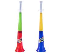 Niuhong 2 PCS Vuvuzela Horn Molto Forte Tröte Clacson Che Fanno Rumore Suonare Tromba Plastica Fanfara Calcio Produttori Rumore Fan Trombe Ad Alta Voce Eventi Sportivi Partita Calcio (A)