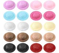 Niuhong 20 Pcs Mini Cappelli Formali Cappello Cilindro Piccolo Mestiere Mini Cappello Set Tappi Piatti Vino Mago Miniatura Pupazzo Neve Carino Fai Da Te Cappelli Decorazione Festival Natale (B)