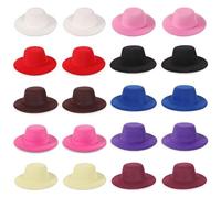 Niuhong 20 Pcs Mini Cappelli Formali Cappello Cilindro Piccolo Mestiere Mini Cappello Set Tappi Piatti Vino Mago Miniatura Cappelli Pupazzo Neve Carino Fai Da Te Cappelli Decorazione Festival Natale