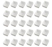 Niuhong 30 Pcs Pentole Acquerello Vuote Dipingere Griglia Vernice Vaschetta Vuota Vernici Acquerello Scatola Dell'Acquerello Pittura Bianca Griglia Tavolozza Tavolozze Colori (Metà Padelle)