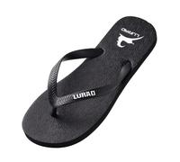 NIUHUAHUI Pantofole, Sandali estivi infradito neri da uomo - Ciabatte da spiaggia leggere for l'esterno per sandali da doccia da casa(Black,46 EU)