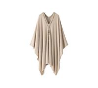 NIUHUAHUI Sciarpa, Cardigan lavorato a maglia spesso caldo e di media lunghezza da donna con scialle in cashmere elegante