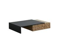 NIUHUAHUI Tavolo da tè, Tavolino allungabile in legno design scorrevole in 2 pezzi regolabile
