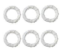 Niuirb 6 cornici per ghirlande in rattan, 15 cm, anelli per ghirlande natalizie in vimini, per fai da te, decorazioni natalizie, matrimoni, vacanze, colore: bianco