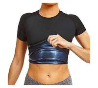 NIULI Canotta dimagrante da uomo per sauna - Maglietta dimagrante per grasso sciolto, corsa, palestra, ciclismo, fitness, per allenamento addominale in neoprene, Da donna., M