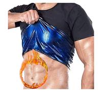 NIULI Canotta dimagrante da uomo per sauna - Maglietta dimagrante per grasso sciolto, corsa, palestra, ciclismo, fitness, per allenamento addominale in neoprene, Da uomo, XL