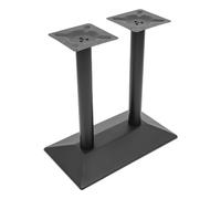 NiuLifeya Telaio doppio da tavolo, 72 cm, in acciaio, compatibile con gas con 4 viti di livellamento, verniciato a polvere nero (base 70 x 40 cm) per ristoranti, uffici, casa