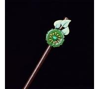 NIULIniuli Hair Stick,Chinese Hairpins,Hair Pin Stick Abito a forcina Antica Etnica Cinese Forcina for Capelli con Smalto Color Legno Nappa 11Rosso(24Green Leaf)