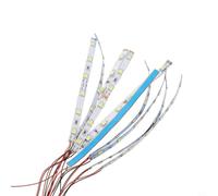 NiuLumea 10 strisce luminose a LED pre-cablate, 6 per LED SMD, 12 V-18 V CA/CC, cavo da 20 cm, bianco caldo modello ferroviario, casa delle bambole e layout di edifici (luce bianca)