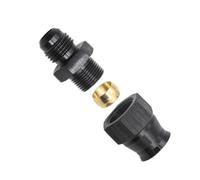 NiuLumea 2 adattatori per tubi da 6 AN maschio a 5/16 3/8 pollici, ghiera in ottone a compressione automobilistica per sistemi di carburante e olio