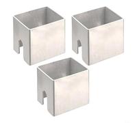 NiuLumea 3 piastre di supporto per griglia quadrate, per barbecue in acciaio inox, set di distanziatori da 5 cm, crea uno spazio sicuro di 2,5 cm, staffa accessori per barbecue all'aperto