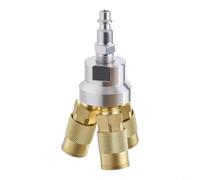 NiuLumea Accoppiatore d'aria d'ottone 0,25" NPT e corredo 300 PSI | Ottone 1/4\" NPT per kit accoppiatore aria con 6 cuscinetti a sfera, 300 PSI rating, e design filettato a prova di perdite