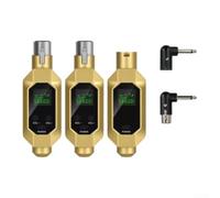 NiuLumea Adattatore microfono wireless professionale per microfoni dinamici | Converte i segnali wireless in XLR, finitura color oro rosso, dimensioni compatte, adatto per microfoni dinamici