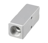 NiuLumea Alluminio Pneumatico Air Hose Manifold Block G14 Filettato Inline Splitter Compressore 4 5 6 Porte Argento (2 Vie)