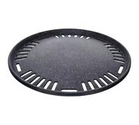 NiuLumea Bistecchiera rotonda per barbecue e cucina in stile coreano, padella antiaderente in ferro con design senza fumo, 29,5 x 29,5 cm