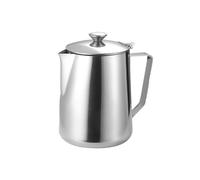 NiuLumea Brocca per schiumalatte in acciaio inox 350/600/1000/1500/2000 ml per cappuccino latte espresso con coperchio, caraffa graduata in stile barista