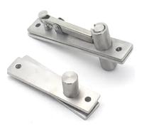 NiuLumea Cerniera per Porte segrete in Acciaio Inox, per Rotazione a 360°, Montaggio a Pavimento e soffitto Nascosto, per Resistente, Invisibile per Porte, Argento (15,2 x 2,5 cm)