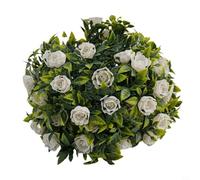 NiuLumea Cestino da appendere a forma di palla di lavanda artificiale, pianta artificiale in plastica, decorazione per la casa, matrimoni, feste, stabile, decorazione per soffitti e pareti, 20 cm, 25