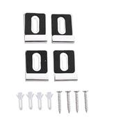 NiuLumea Clip per specchio da parete per appendere specchi pesanti, confezione da 4 staffe per specchio in acciaio inossidabile con viti, 3,6 x 2,5 x 0,9 cm, argento