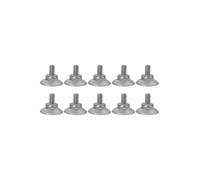 NiuLumea Confezione da 10 ventose M8 in PVC trasparente con viti a testa zigrinata e dadi, superfici lisce non porose come vetro, piastrelle o specchio