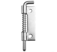 NiuLumea Confezione da 2 chiavistelli a molla, in acciaio inox 304, per porte interne, armadi, giardino, resistenti, per mantenere animali domestici e bambini al sicuro, argento (L destra)