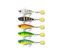 NiuLumea Esche da pesca in metallo, 5 pezzi, esche vibranti 3D che affondano con 7-20 g di peso e dimensioni 3,3-4,7 cm, glitter a forma di cucchiaio, rotazione ad alta velocità, rumore e per