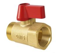 NiuLumea Filettatura interna ed esterna di funzionamento manuale della valvola a sfera d'ottone a 12 pollici per uso industriale di dimensione compatta del controllo dell'acqua
