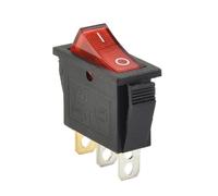 NiuLumea Interruttore a bilanciere, SPST, ON-OFF-ON, 3 pin, 15 A, 250 V, 20 A, 125 V, rosso, con terminali a pressione