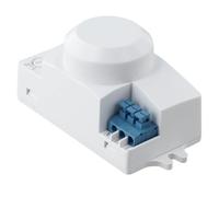 NiuLumea Interruttore a sensore a microonde da 5,8 G, 12 V/AC100-240 V, regolabile da 2 a 8 m per intervallo e ritardo 8-12 min, rilevatore di movimento IP42 per interni ed esterni per illuminazione