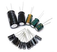 NiuLumea Kit assortito di condensatori in alluminio, 120 pezzi, 1uF-2200uF 50 V, set di componenti elettronici da 15 valori, in custodia, alimentatore e riparazione audio