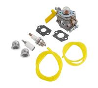 NiuLumea Kit carburatore per decespugliatore e decespugliatore 26cc 30cc modelli RBC30SET RLT30CET RLT26CDS RBC26SES, include guarnizioni tubi carburante lampadina e filtro
