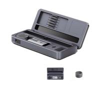 NiuLumea Kit saldatore HS-02 con contenitore mobile da banco da lavoro, 100 W per riscaldamento rapido, alimentatore PDQCDC, schermo a colori da 0,96 pollici, per case in lega di alluminio CNC